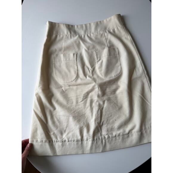 Vintage See by Chloe Cream Skirt - Size US 4/ EU 40 - Picture 5 of 7